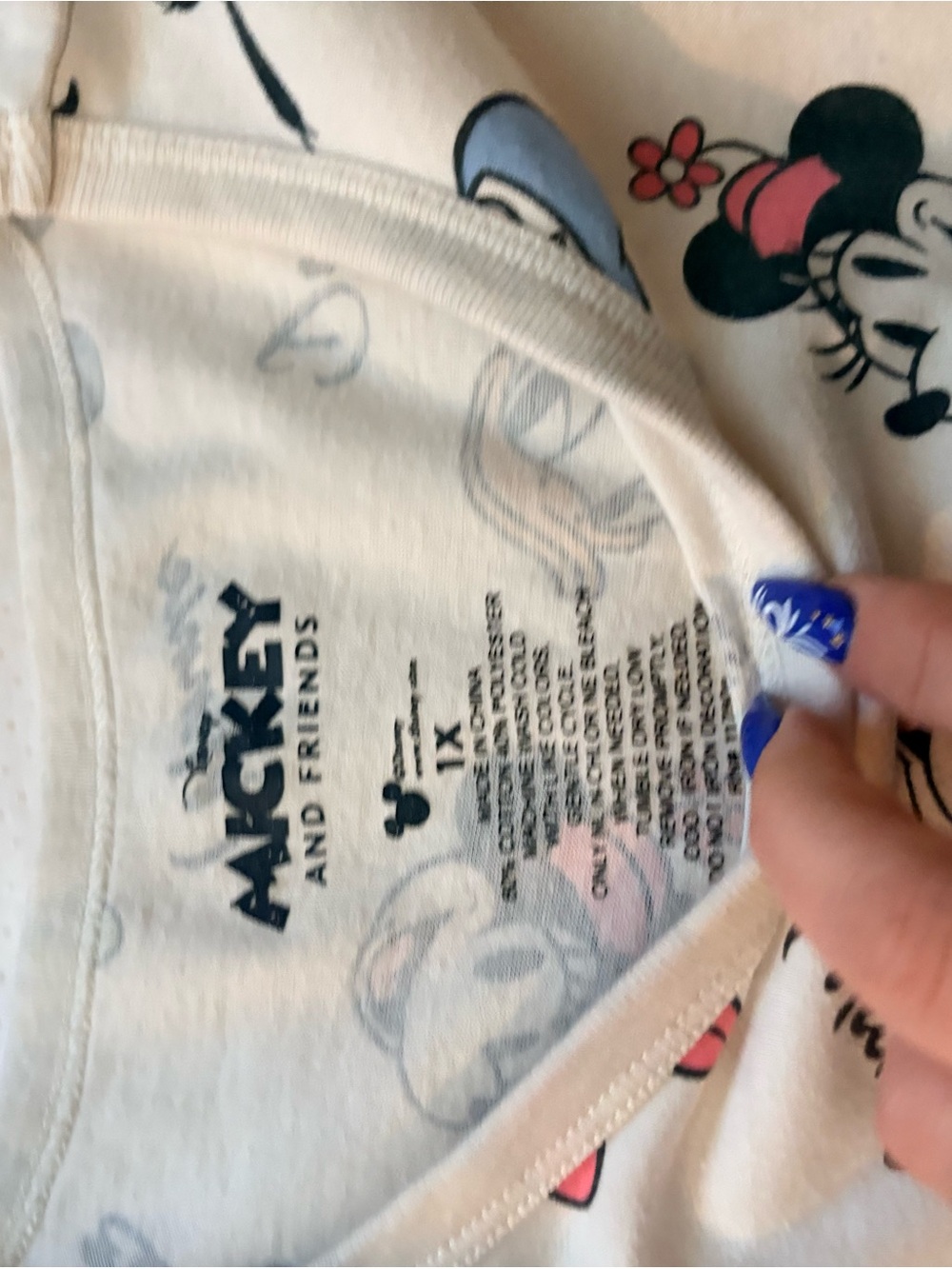 Disney White Midi Dress with Multicolor Mickey & Friends Print - Picture 3 of 3